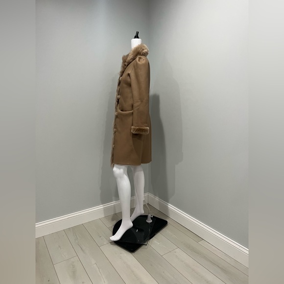 $3375 GRENN PILOT Reversible Shearling Coat size s - Picture 7 of 15